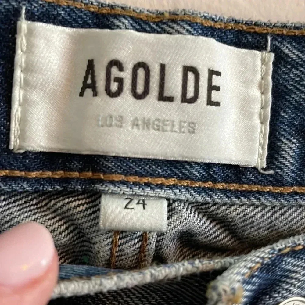 AGOLDE Lana Vintage Straight Leg Jeans in Wash Backdrop
